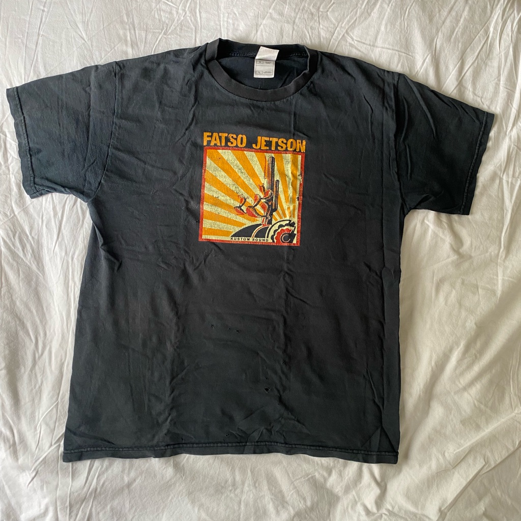 Fatso Jetson Men’s Large T-Shirt, Worn, Used, Faded Black